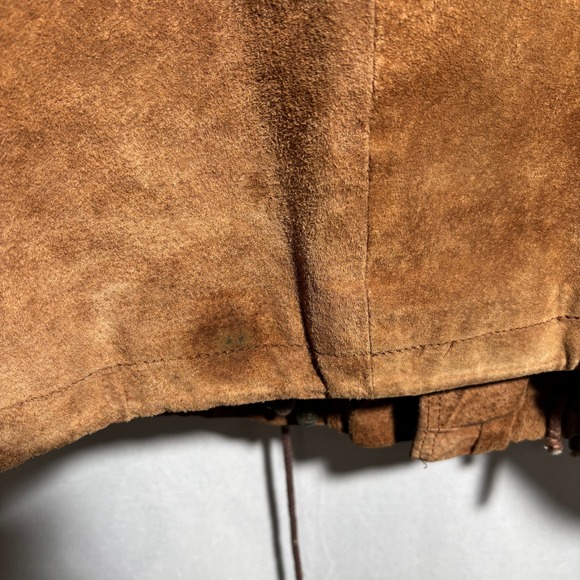 Vintage Via Max Mens Brown Suede Leather Jacket Coat Mens M Western Retro VTG ** - Picture 5 of 9